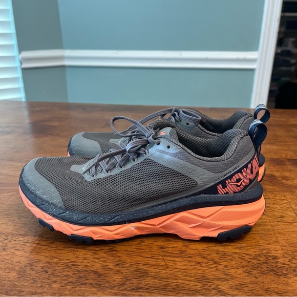 Hoka Women’s Challenger Air 5 gray orange size 6.5 Trail Running shoe - Picture 1 of 10
